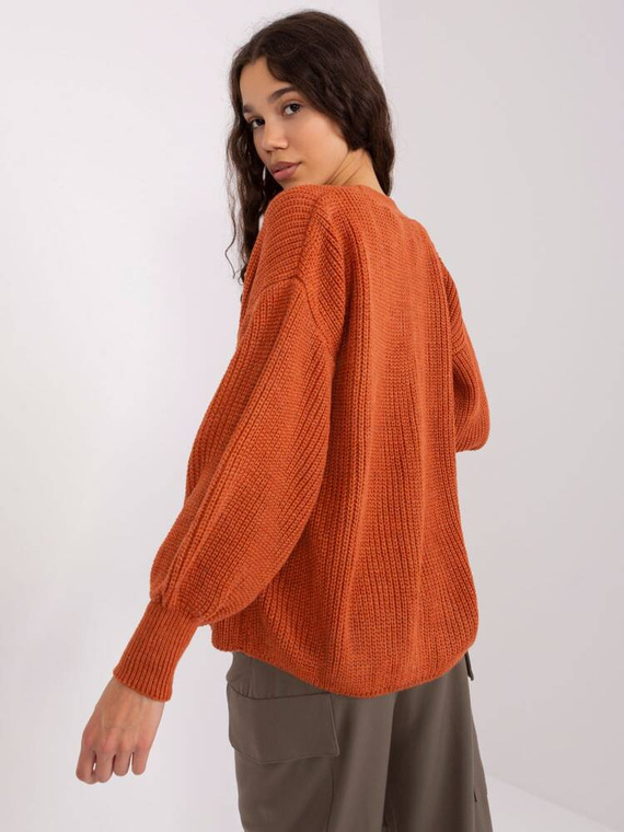 BA-KMPL-8019.20 Komplet sweterek + top Paris - ciemny pomarańczowy