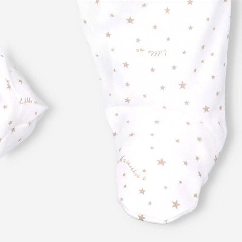 ABN-3345/GWI Stars Pajacyk z bawełny organicznej Nini ecru