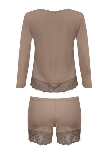 Kornelia Komplet Piżama Damska DKaren - Cappucino