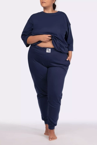 Homie shortsleeve Piżama damska Mona navy 