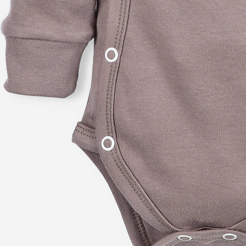 ABN-5293/CZE Happy Apples Body kopertowe z bawełny organicznej Nini brązowy