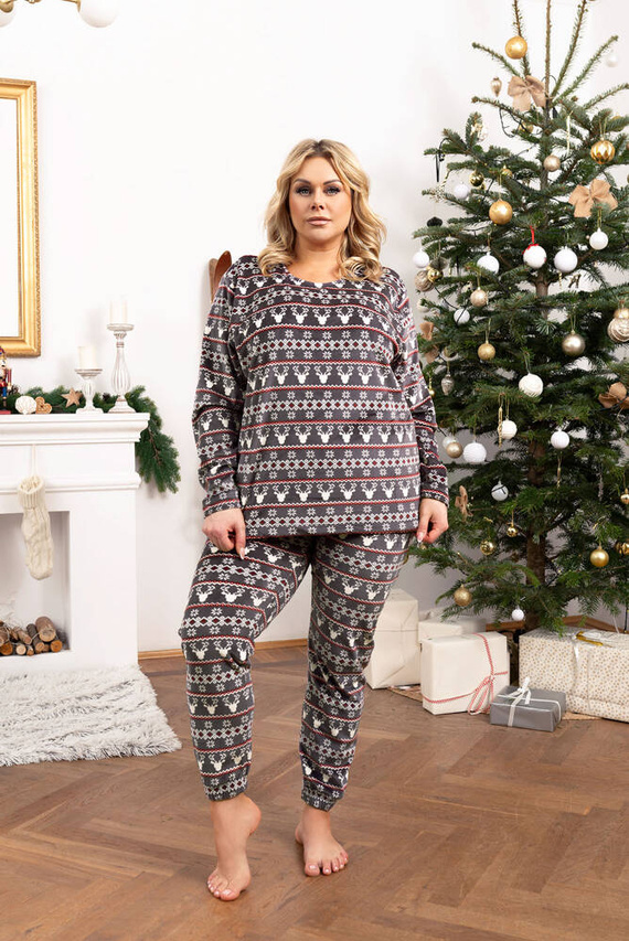 Islandia Polarowy Komplet Damski Italian Fashion - druk grafitowy