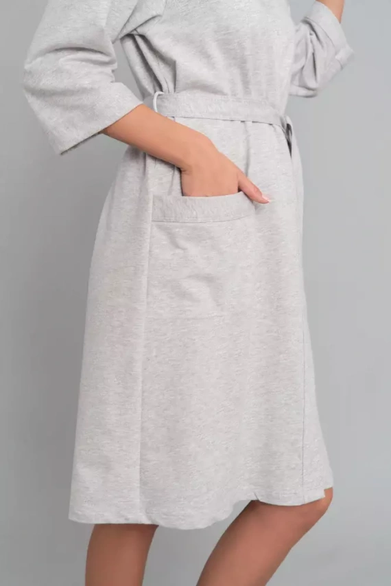 Karla Szlafrok damski Italian Fashion - jasny melange