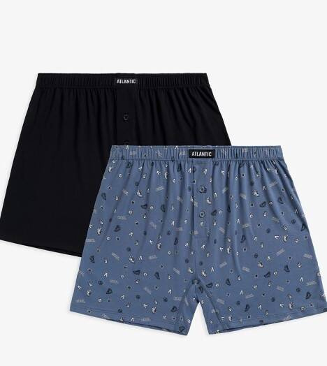 2MBX-045 A'2 Bokserki męskie Atlantic - niebieski- czarny 