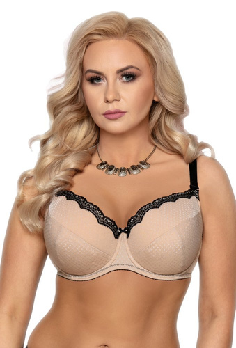 VB-404 Biustonosz usztywniany Vena beżowo-czarny