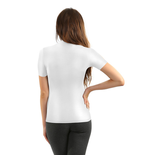 Felicia Bluzka damska krótki rękaw Sesto Senzo biały