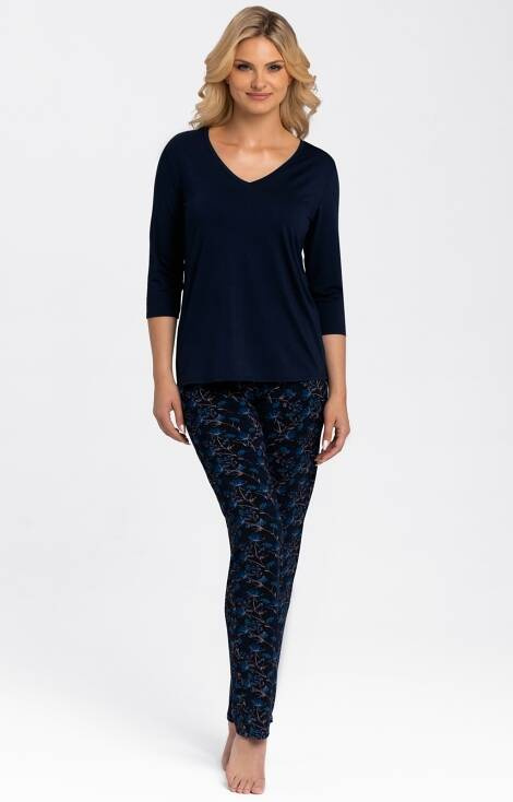 Aretha Piżama Damska Babella- granatowa