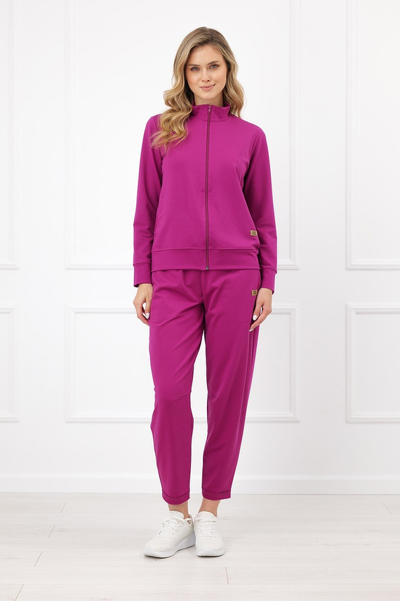 Bluza Damska Credo Italian Fashion Bawełniana Rozpinana Stójka Kieszenie-jeżyna