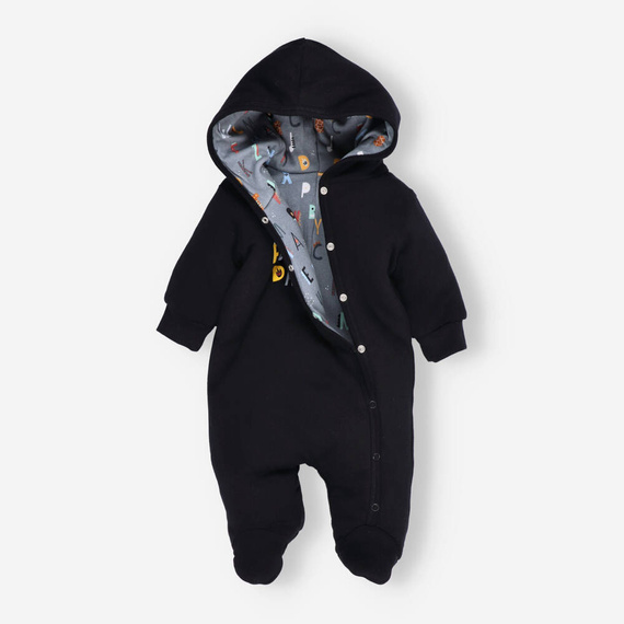 ABN-4203/CZA Alfabet Kombinezon z bawełny organicznej Nini czarny
