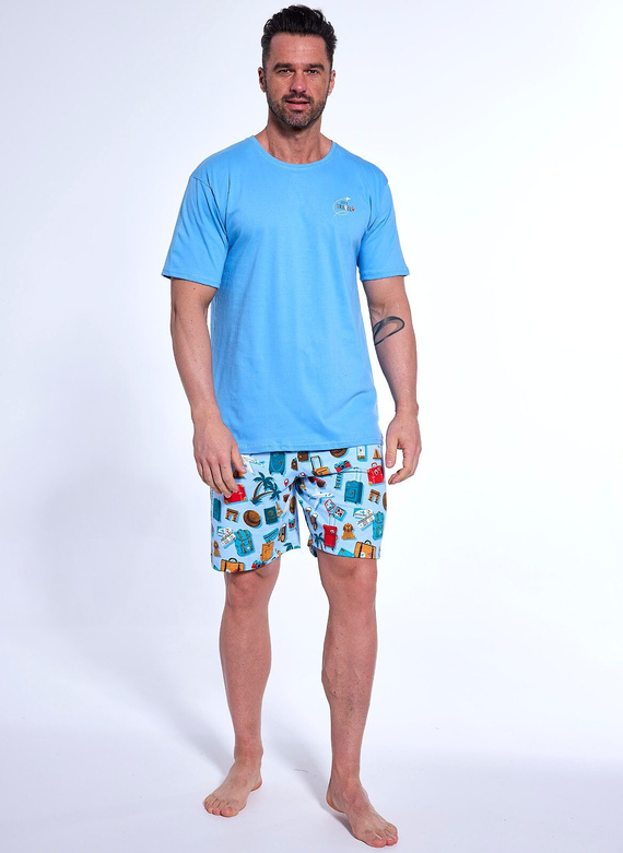 326/174 Travel Piżama męska Cornette niebieski 