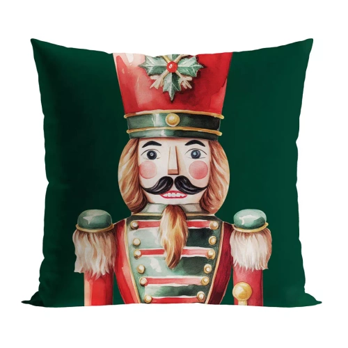 PBN279 Dziadki do orzechów Poszewka świąteczna Markizeta zielony