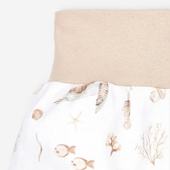 ABN-4008/ŻÓŁ Turtles Półśpiochy z bawełny organicznej Nini druk