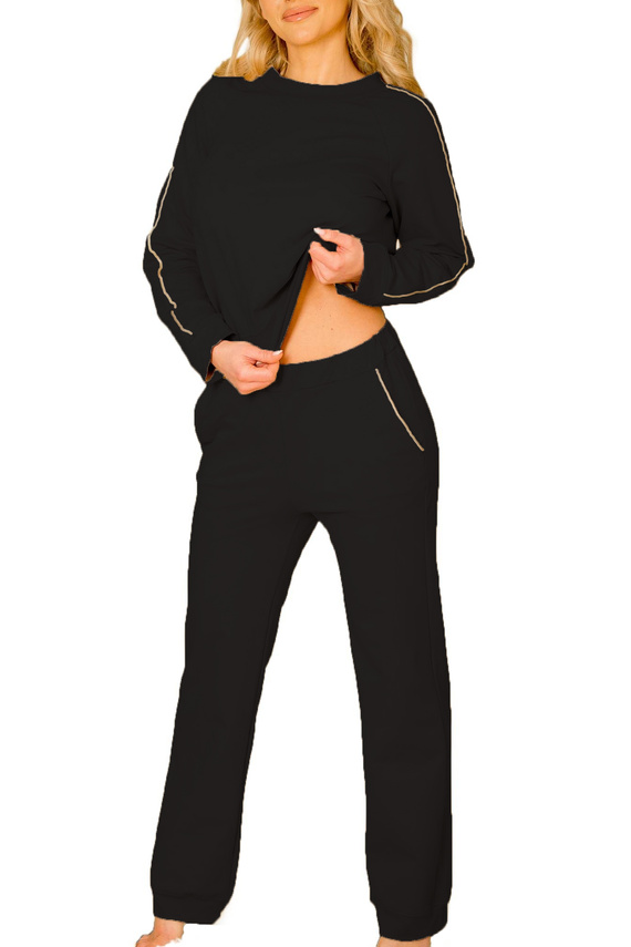 Maio dres damski Mirale bawełniany 95% bawełna 5% elastan, polska produkcja - elegancki komplet sportowy - czarny