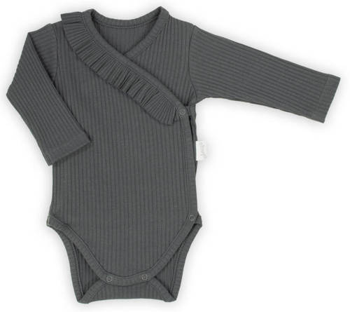 188100 Nela Kopertowe Body z długim rękawem Nicol - grafit