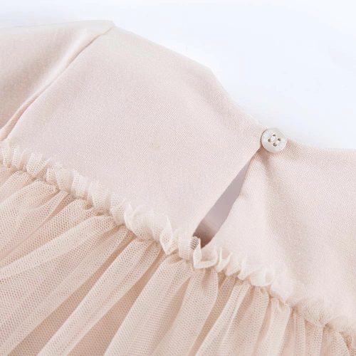 Ceremony Sukienka tiulowa z długim rękawem Eevi - beżowy