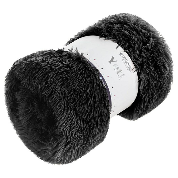 Yeti Koc narzuta włochacz futrzak fotelówka Spod Igły i Nitki pudrowy