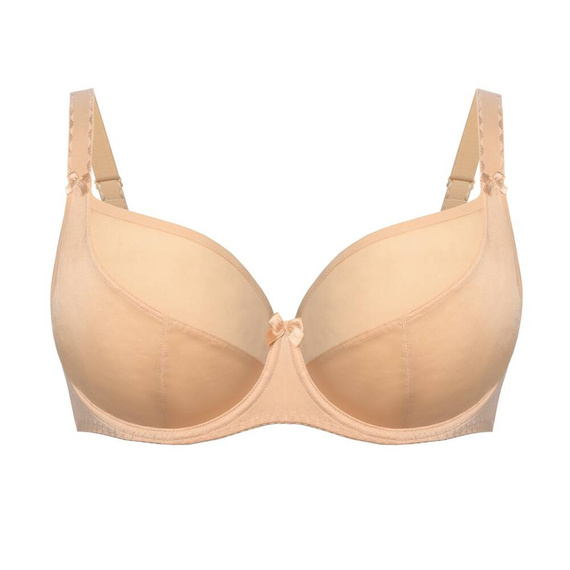 203 Nooemi Biustonosz miękki z siateczką Teyli - beżowy 