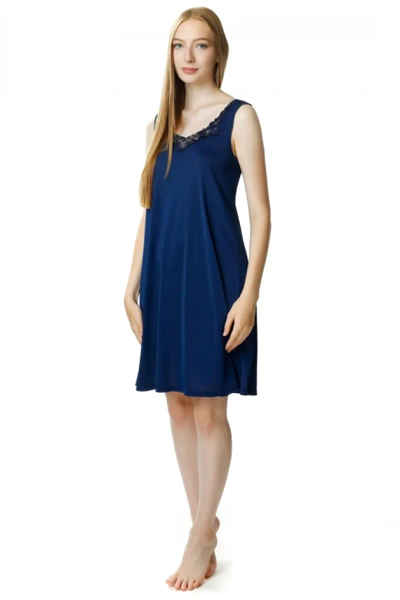 86385 Aurora koszula nocna damska Mewa granatowy
