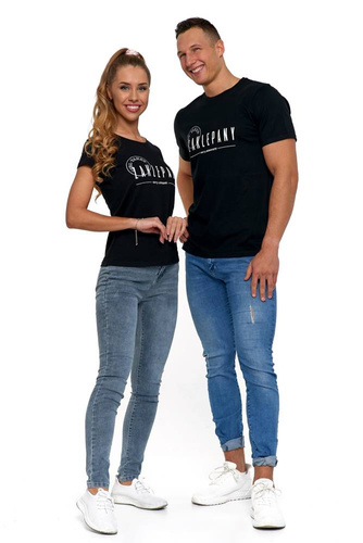 BD1300-100 Bluzka damska ,,Zaklepana" Moraj - czarny