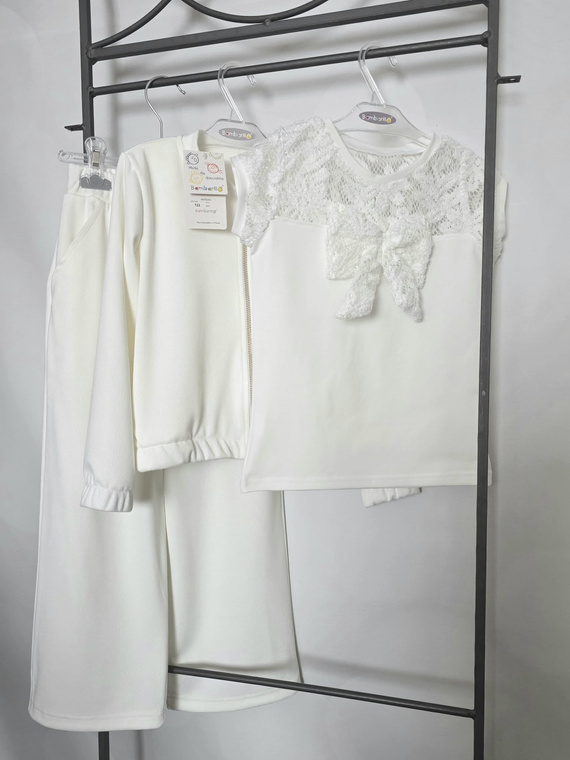 Spodnie Bambarillo Cord ecru baby cord z kieszeniami