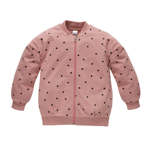 Tres Bien Bluza w groszki dla dziewczynki Pinokio - róż groszki