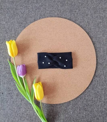 16DC Opaska dla dziewczynki Marija - czarny