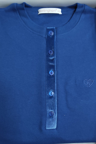 PC38082 Koszula nocna rozpinana Nottingham navy