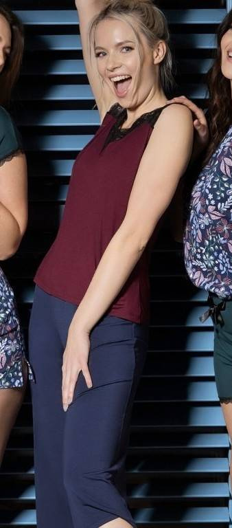 Margot Mix&Match  Spodnie  piżamowe Nipplex granatowy