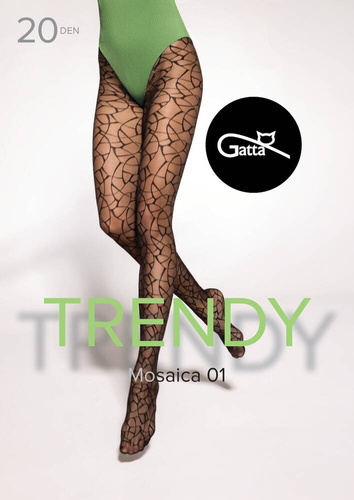 Mosaica wz.01 Rajstopy 20 den Gatta - nero