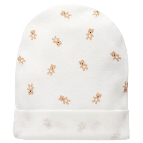 Lovely Day Czapka niemowlęca Pinokio - ecru misie