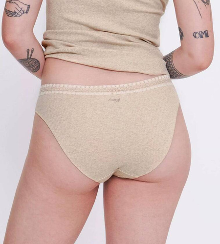 GO Ribbed R Tai C2P Figi Damskie 2-pak Sloggi - grey combination