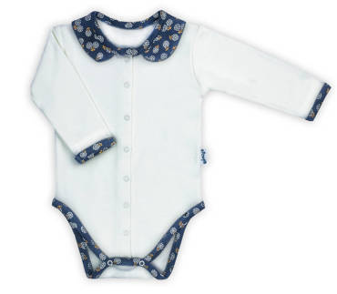 179098 Body z długim rękawem rozpinane "Sonia" Nicol - krem