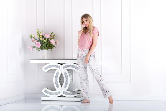 Spa Garden Piżama damska Momenti Per Me pink-grey