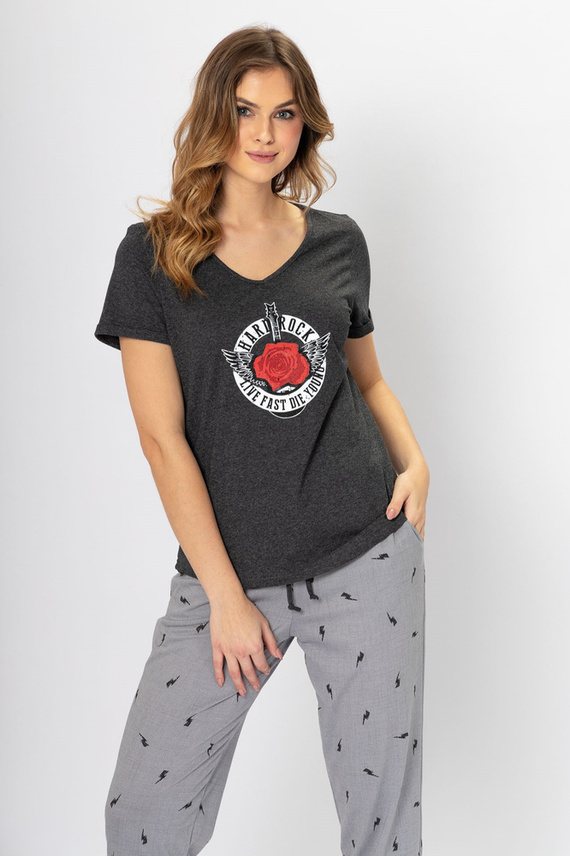 1329 Mili Piżama damska Leveza grafitowy