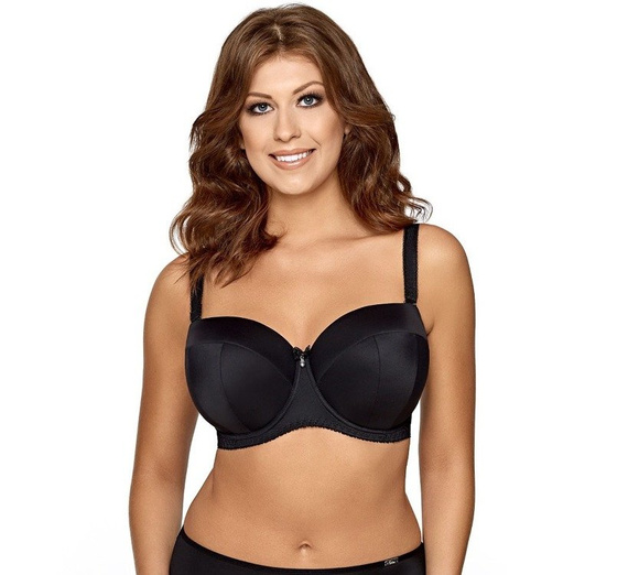 1787  Biustonosz bardotka Ava - czarny