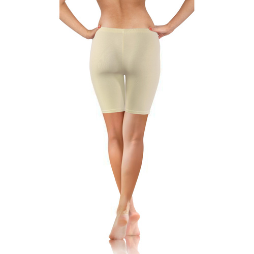 Legginsy damskie sportowe kolarki kryjące krótkie Sesto Senso beżowy