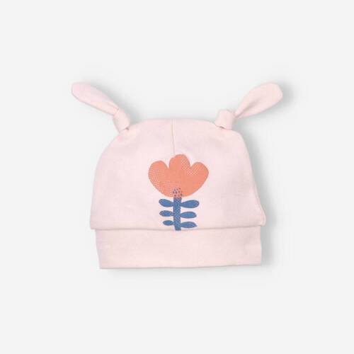 Tęczowy Ogród Czapka niemowlęca z bawełny organicznej Nini