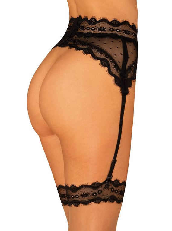 Marrbel Pas do pończoch Obsessive czarny 