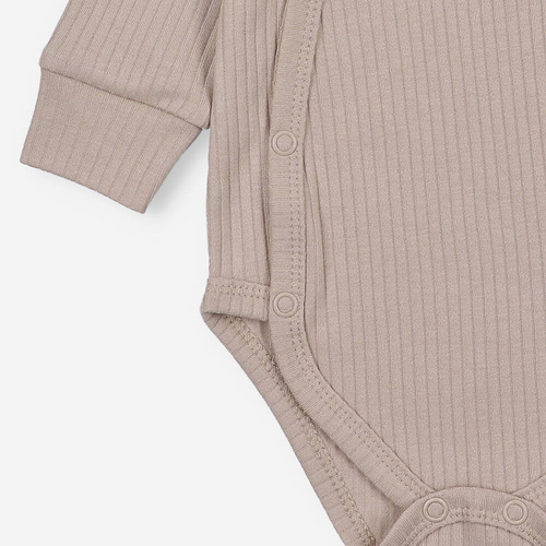 KAR-0003 Body kopertowe z dzianiny prążkowej Lagarto Verde - beżowy