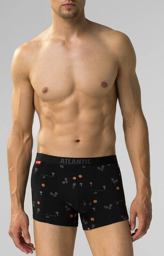 3MH-050 Bokserki męskie Atlantic - czarny-grafitowy-niebieski