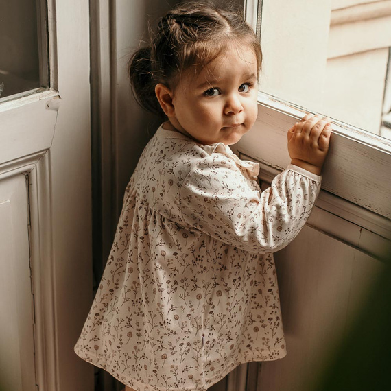 Bloom Tunika niemowlęca Eevi - ecru druk