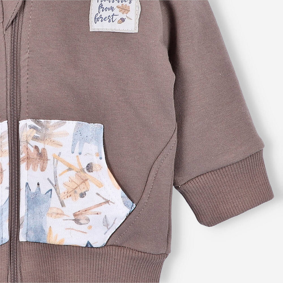 Skarby Jesieni Bluza dresowa z kapturem z bawełny organicznej Nini brązowy