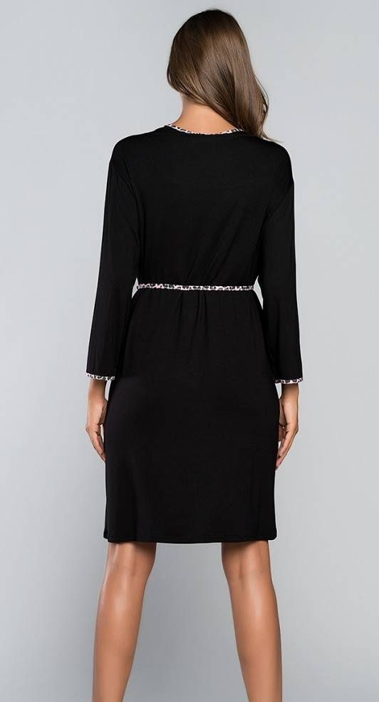 Eila Bis Szlafrok rękaw 3/4 Italian Fashion - panterka