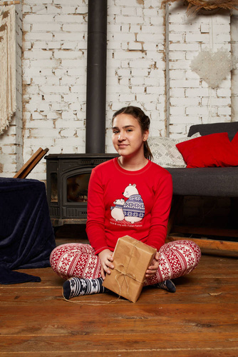 Arktyka Piżama dziecięca Italian Fashion - czerwony/druk