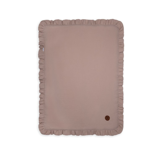 Beżowy Kocyk muślinowy dla niemowlaka Makaszka 