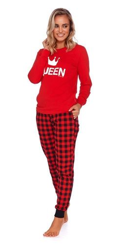 9748 Piżama Damska Doctor Nap - red