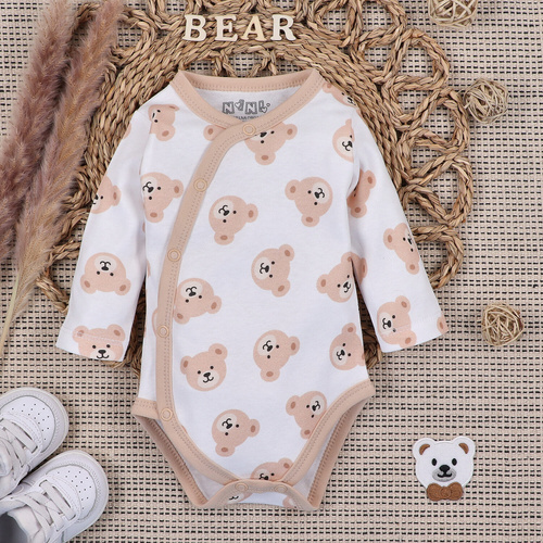 ABK-0047 Sweet Bears Komplet niemowlęcy z bawełny organicznej Nini 