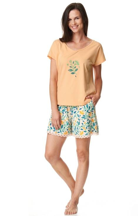 LNS 967 Piżama Damska Key - pomarańczowy