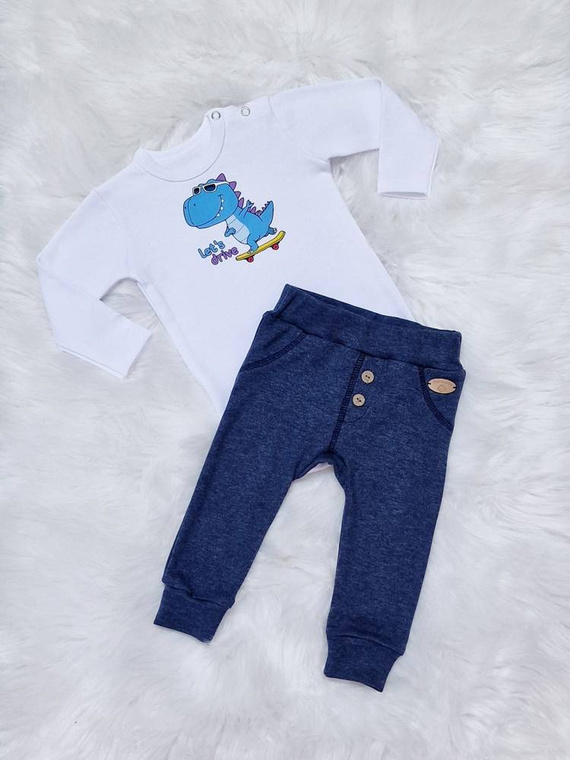 Let's Drive Body z długim rękawem Bambarillo biały