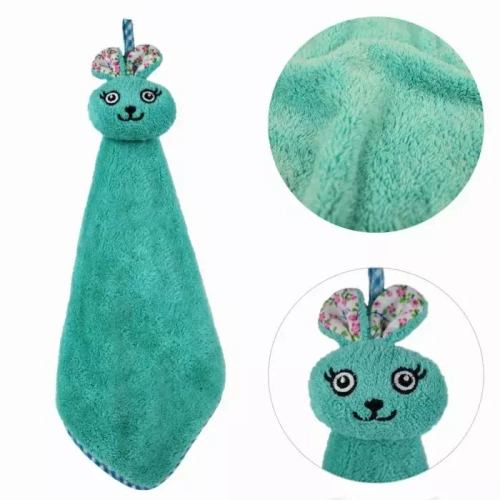Piccolo Królik ręcznik dziecięcy z mikrofibry Domarex turkusowy